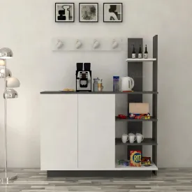 Modern Coffee Corner with Shelves – Stylish & Functional