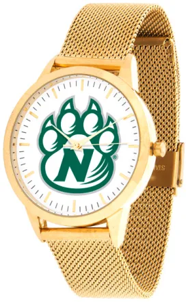 Northwest Missouri State Statement Mesh Band Unisex Watch - Gold