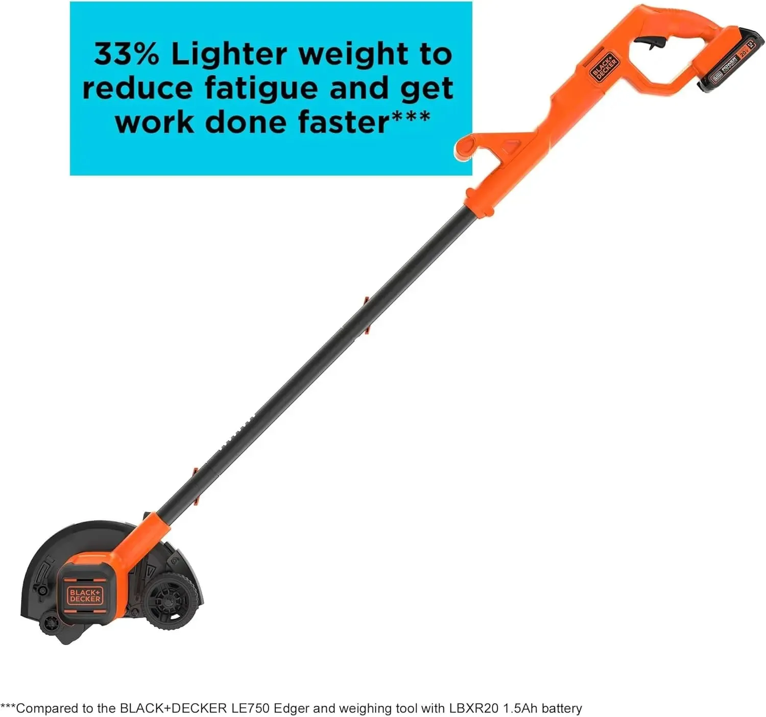 Open Box -  BLACK DECKER 20-Volt Lithium-Ion Cordless Edger with 1.5 Ah Battery and Charger