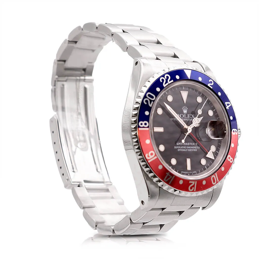 Rolex GMT Master II "Pepsi" 40mm Steel Watch - Ref: 16710