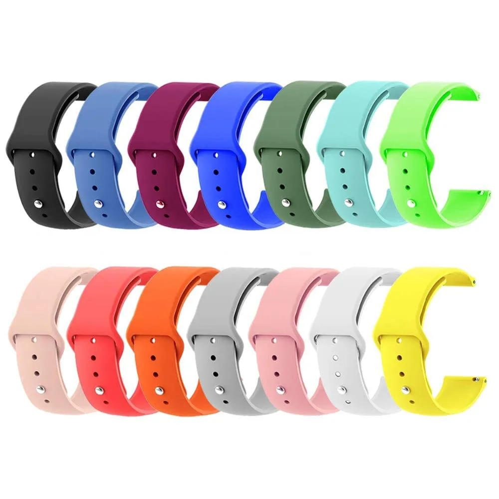 Silicone Button Style Watch Straps Compatible with Huawei Watch GT2e