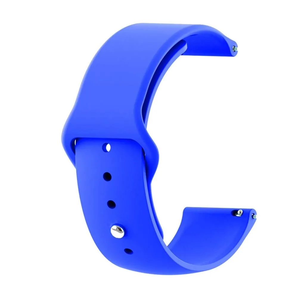 Silicone Button Style Watch Straps Compatible with Samsung 20mm Range