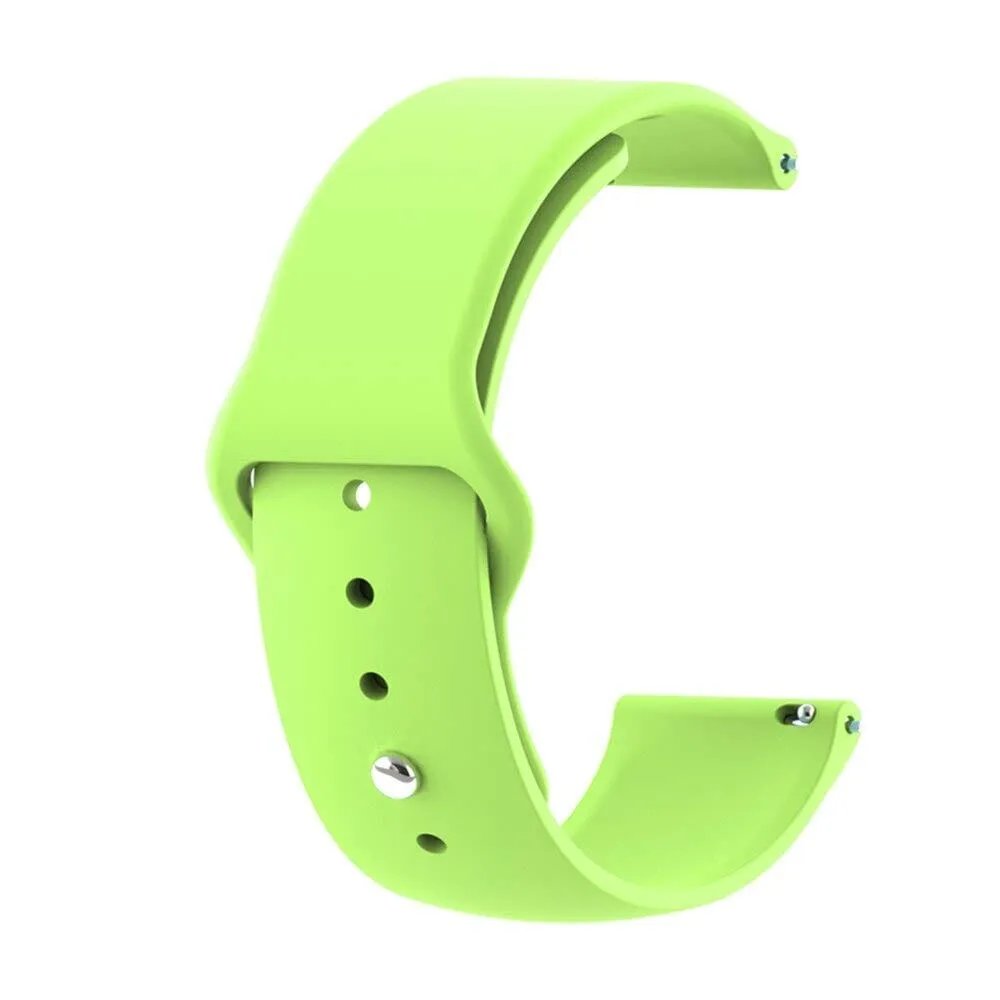 Silicone Button Style Watch Straps Compatible with Samsung 20mm Range