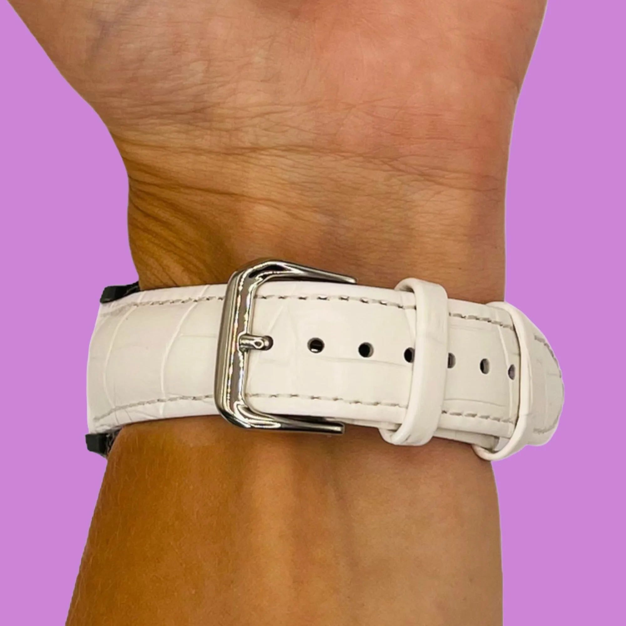 Snakeskin Leather Watch Straps Compatible with the Fitbit Versa