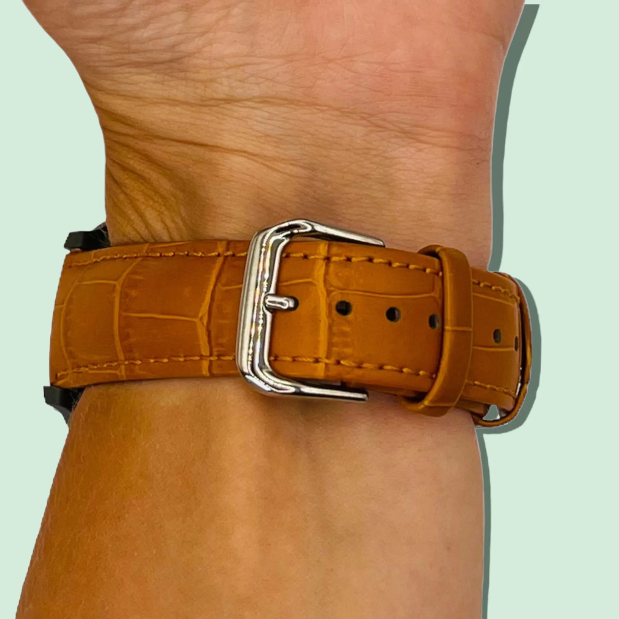 Snakeskin Leather Watch Straps Compatible with the Garmin Approach S42