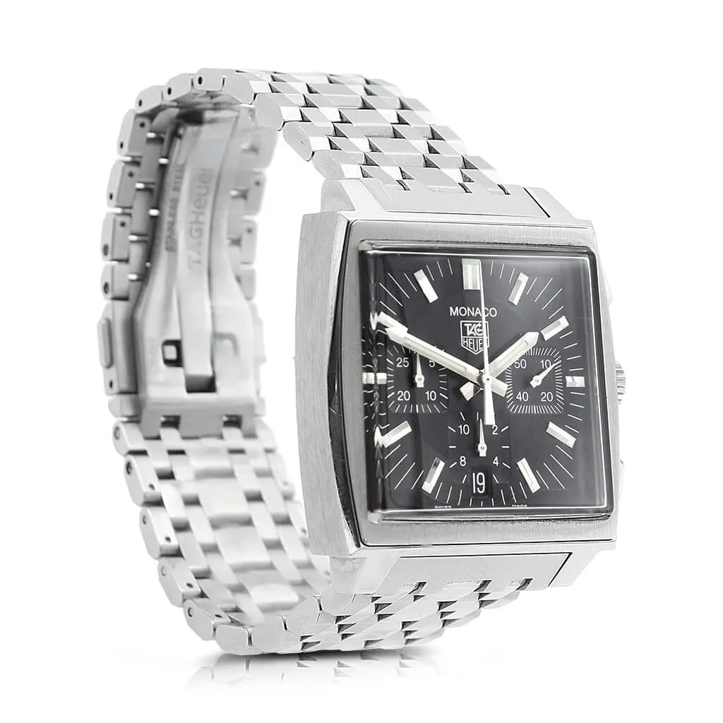 TAG Heuer 38mm Monaco Steel Watch Ref: CW2111