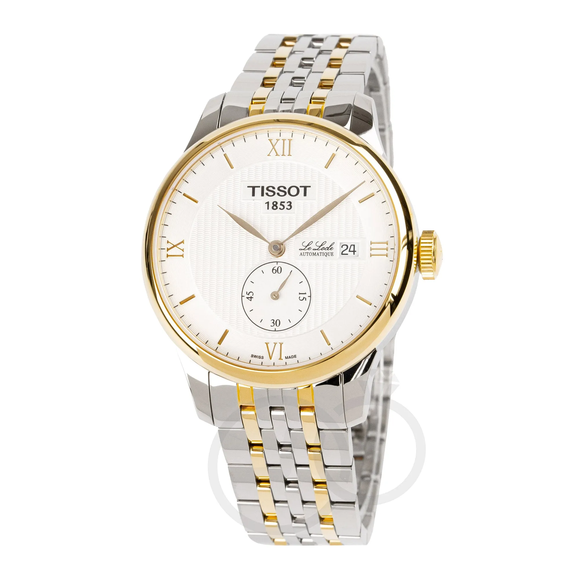 Tissot T-Classic Le Locle Men's Silver Gold Watch T0064282203801