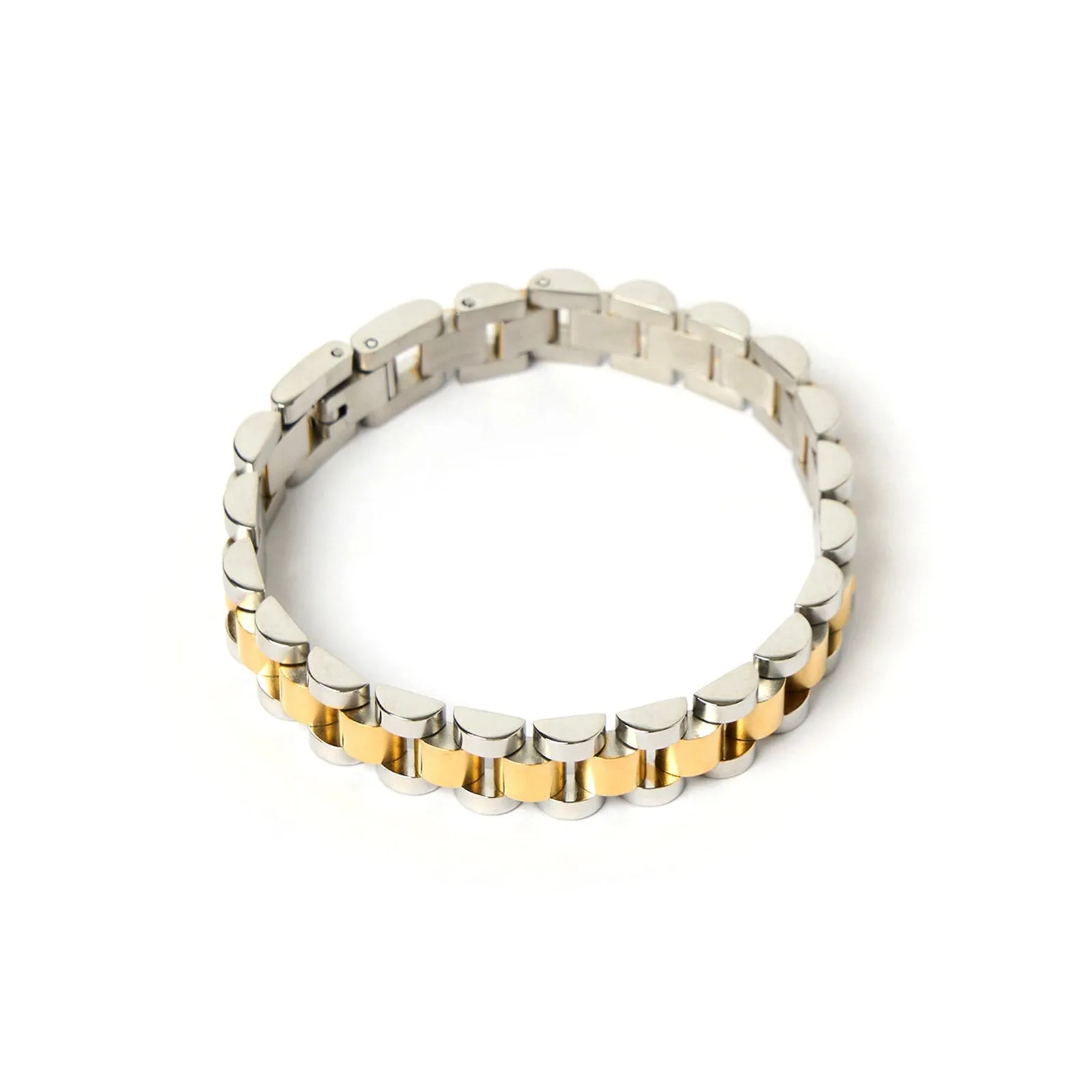 Two-Toned Timepiece Bracelet