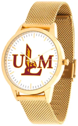 ULM Warhawks Statement Mesh Band Unisex Watch - Gold