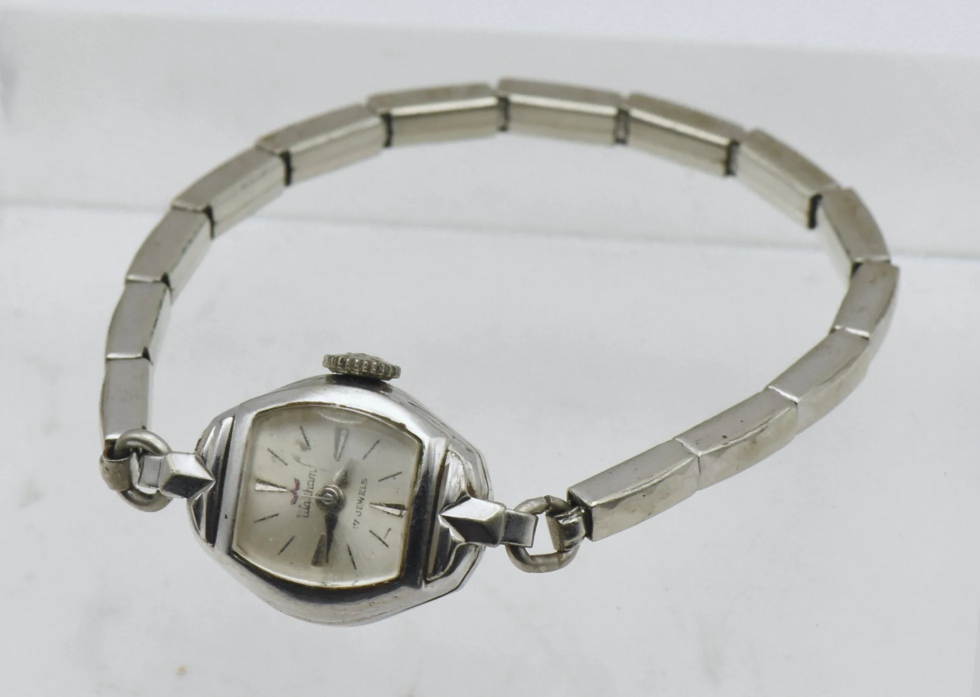 Waltham - Vintage 10k Rolled White Gold 17 Jewel Movement Watch - NON-FUNCTIONING